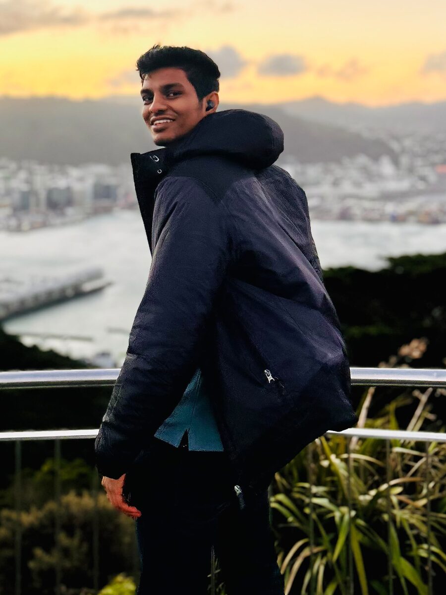 Murali Anand at the Mount Victoria lookout, Wellington